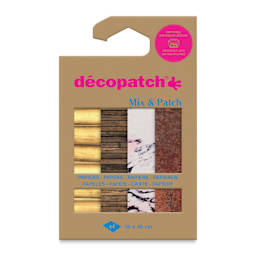 Decopatch Mix & Patch Paper Assortment - Set of 4, Materials, 30 cm x 40 cm front of packaging
