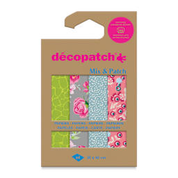 Decopatch Mix & Patch Paper Assortment - Set of 4, Royal Botanic Garden, 30 cm x 40 cm front of packaging