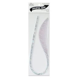 Quilled Creations Metallic Edge Gilded Quilling Paper - Pkg of 30, Holofoil Edge, Bright White, 1/8" front of packaging