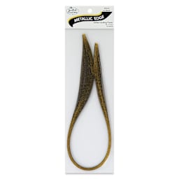 Quilled Creations Metallic Edge Gilded Quilling Paper - Pkg of 30, Gold Edge, Black, 1/8" front of packaging