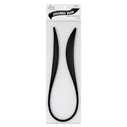 Quilled Creations Colored Edge Gilded Quilling Paper - Pkg of 30, Black, 1/8" front of packaging