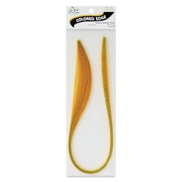 Quilled Creations Colored Edge Gilded Quilling Paper - Pkg of 30, Yellow, 1/8" front of packaging
