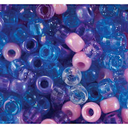 Cousin DIY Fun Pack Pony Beads - Pkg of 500, Unicorn Mix, 6 mm x 9 mm