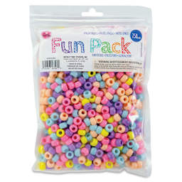 Cousin DIY Fun Pack Pony Beads - Pkg of 750, Pastel, 6 mm x 9 mm front of packaging