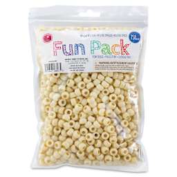 Cousin DIY Fun Pack Pony Beads - Pkg of 750, Neutral, 6 mm x 9 mm front of packaging