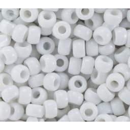 Cousin DIY Fun Pack Pony Beads - Pkg of 750, White, 6 mm x 9 mm