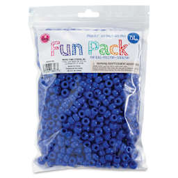 Cousin DIY Fun Pack Pony Beads - Pkg of 750, Blue, 6 mm x 9 mm front of packaging