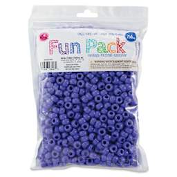 Cousin DIY Fun Pack Pony Beads - Pkg of 750, Purple, 6 mm x 9 mm front of packaging