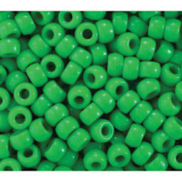 Cousin DIY Fun Pack Pony Beads - Pkg of 750, Green, 6 mm x 9 mm
