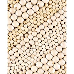 Folia Jumbo Wooden Bead Mix - Natural, 1 kg Box