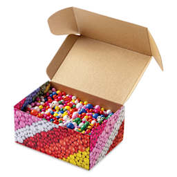 Folia Jumbo Wooden Bead Mix - Primary, 1 kg Box opened packaging