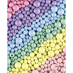 Folia Jumbo Wooden Bead Mix - Pastel, 1 kg Box