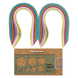 Folia Quilling Kit - Pkg of 290, Assorted Pastel contents