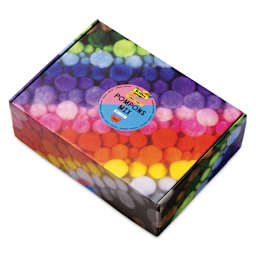 Folia Jumbo Pompons Mix - Basic, 200 g angled view of packaging