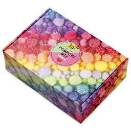 Folia Jumbo Pompons Mix - Pastel, 300 g angled view of packaging