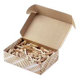 Folia Jumbo Wooden Peg Mix - Natural, 500 g opened packaging showing contents