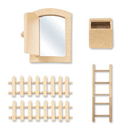 Decopatch Paper Mache Mouse House Accessories
