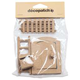 Decopatch Paper Mache Mouse House Accessories front of packaging