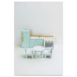 Decopatch Paper Mache Doll House Furniture Accessory Kit - Kitchen completed projects