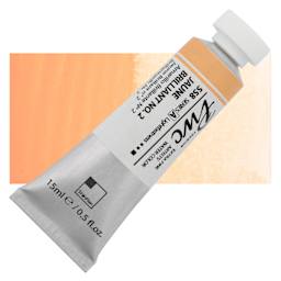 PWC Extra Fine Professional Watercolor - Jaune Brilliant 2, 15 ml, Tube and swatch
