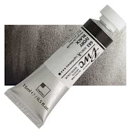 PWC Extra Fine Professional Watercolor - Ivory Black, 15 ml, Tube and swatch