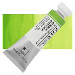 PWC Extra Fine Professional Watercolor - Cadmium Green Light, 15 ml, Tube and swatch