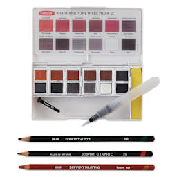 Derwent Shade & Tone Mixed Media Set, 12-Color Set