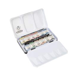 Schmincke Horadam Aquarell Watercolor Pans - Set of 12 with Brush, Wanderlust, Half Pans