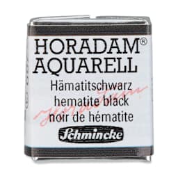 Schmincke Horadam Aquarell Watercolor - Hematite Black, Half Pan