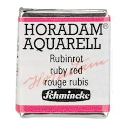Schmincke Horadam Aquarell Watercolor - Ruby Red, Half Pan