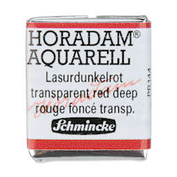 Schmincke Horadam Aquarell Watercolor - Transparent Red Deep, Half Pan