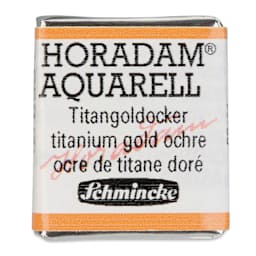 Schmincke Horadam Aquarell Watercolor - Titanium Gold Ochre, Half Pan