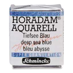 Schmincke Horadam Aquarell Watercolor - Deep Sea Blue, Supergranulation, Half Pan