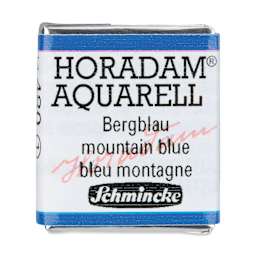 Schmincke Horadam Aquarell Watercolor - Mountain Blue, Half Pan