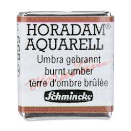 Schmincke Horadam Aquarell Artist Watercolor - Burnt Umber, Half Pan