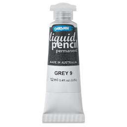 Derivan Permanent Liquid Pencil Tube - Grey #9, 12 ml
