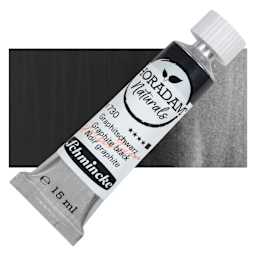 Schmincke Horadam Naturals Watercolor - Graphite Black, 15 ml Tube with swatch