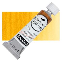 Schmincke Horadam Naturals Watercolor - Yellow Ochre, 15 ml Tube with swatch