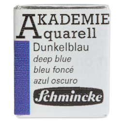 Schmincke Akademie Aquarell Watercolor Pan - Deep Blue, Half Pan