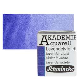 Schmincke Akademie Aquarell Watercolor Pan - Lavender Violet, Half Pan and swatch