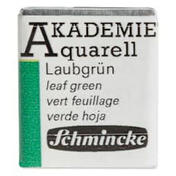 Schmincke Akademie Aquarell Watercolor Pan - Leaf Green, Half Pan