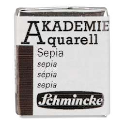 Schmincke Akademie Aquarell Watercolor Pan - Sepia, Half Pan