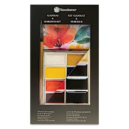 Yasutomo Shikishi Gansai Watercolor Paint Set front of package