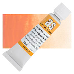 Art Spectrum Artists’ Watercolor Tube - Naples Yellow Reddish, 10 ml tube and swatch