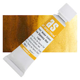 Art Spectrum Artists’ Watercolor Tube - Raw Sienna Light Hue, 10 ml tube and swatch
