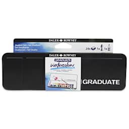 Daler-Rowney Graduate Watercolor Half Pans - Set of 24 front of case