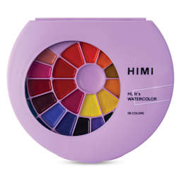 Himi Semi-Moist Watercolor Paint Pan - Set of 38, Assorted Colors
