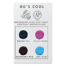 Beam Watercolor Travel Dot Card - 4 colors, 80's Cool