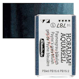 Schmincke Horadam Aquarell Watercolor - Payne's Grey Bluish, Full Pan and swatch