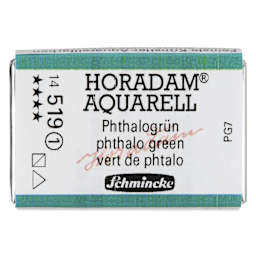 Schmincke Horadam Aquarell Watercolor - Phthalo Green, Full Pan